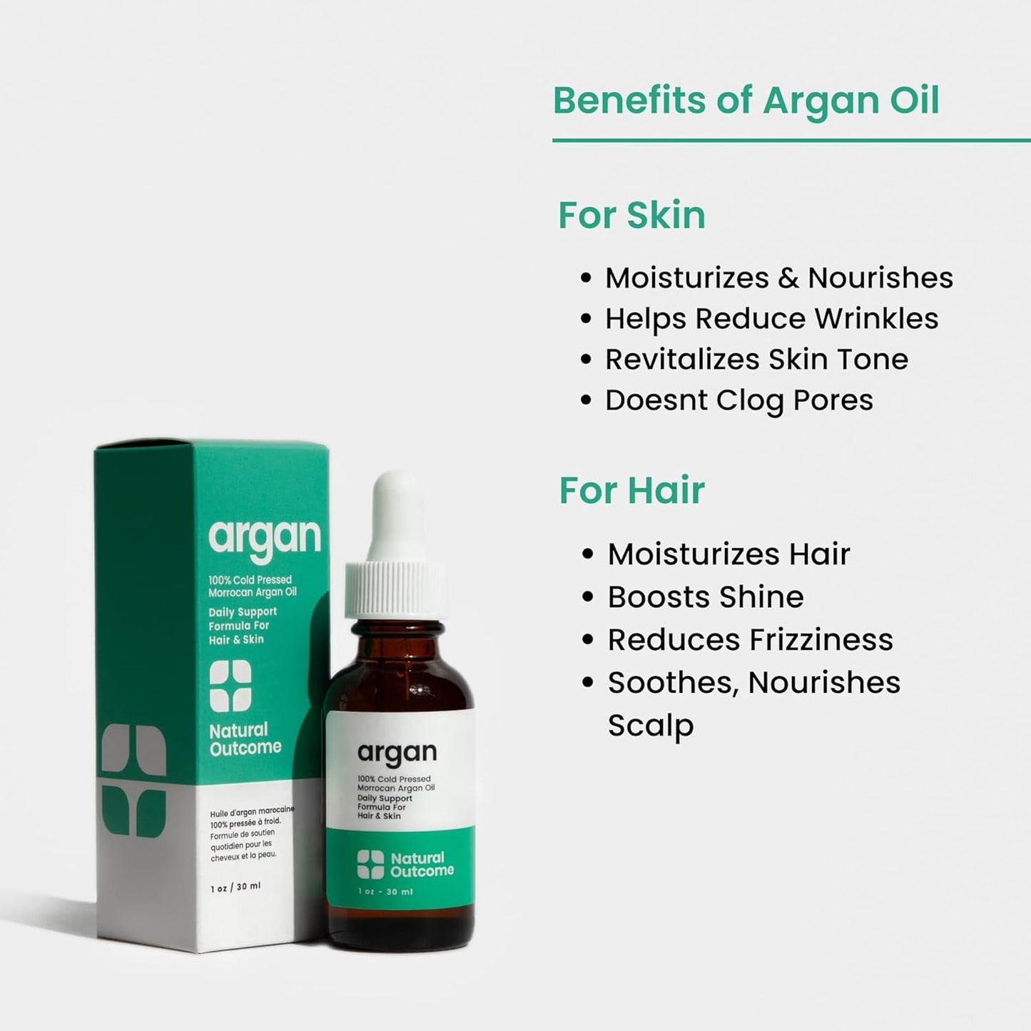 Aceite de Argán Orgánico Puro - 1 oz.