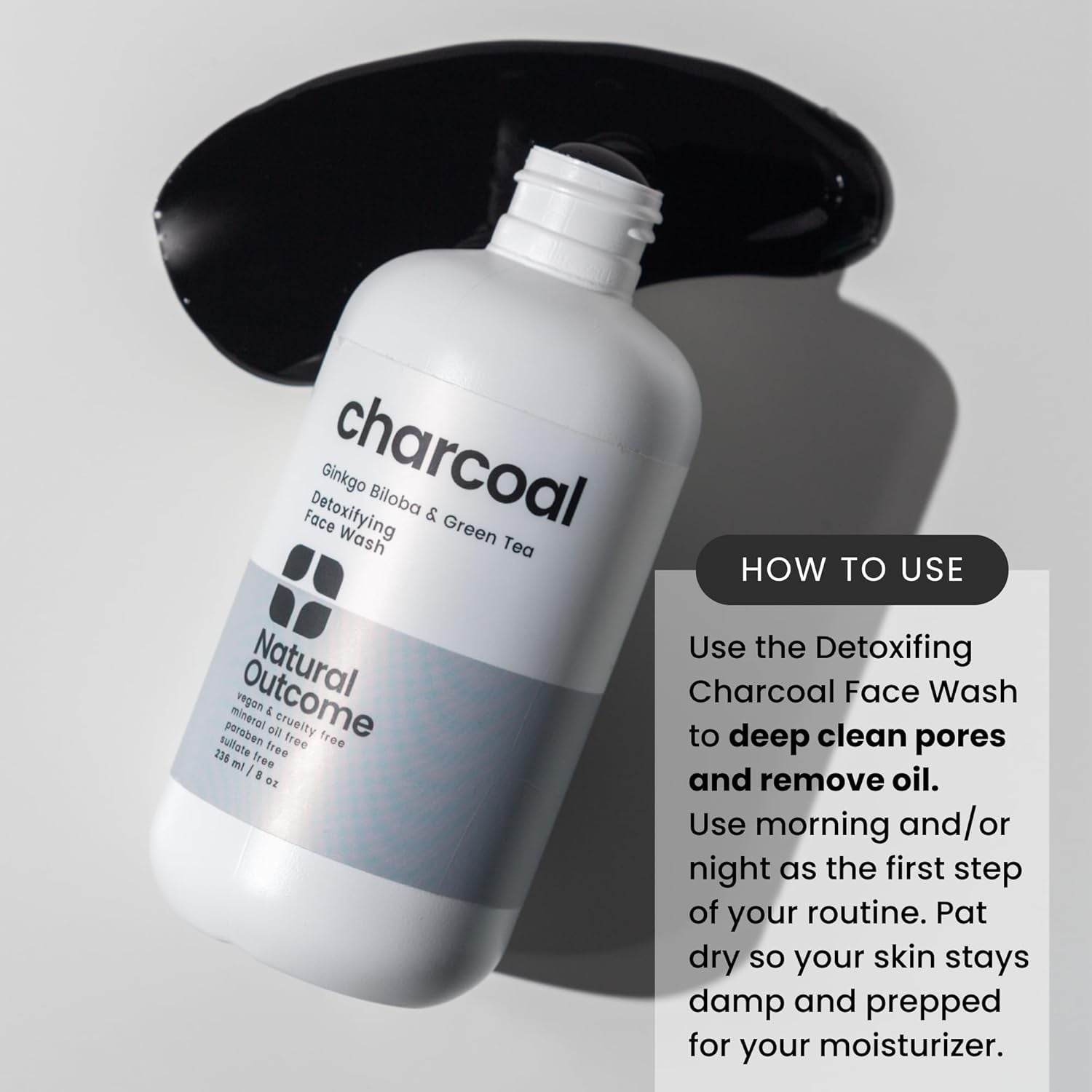 Limpiador facial con carbón activado - 8 fl. oz.