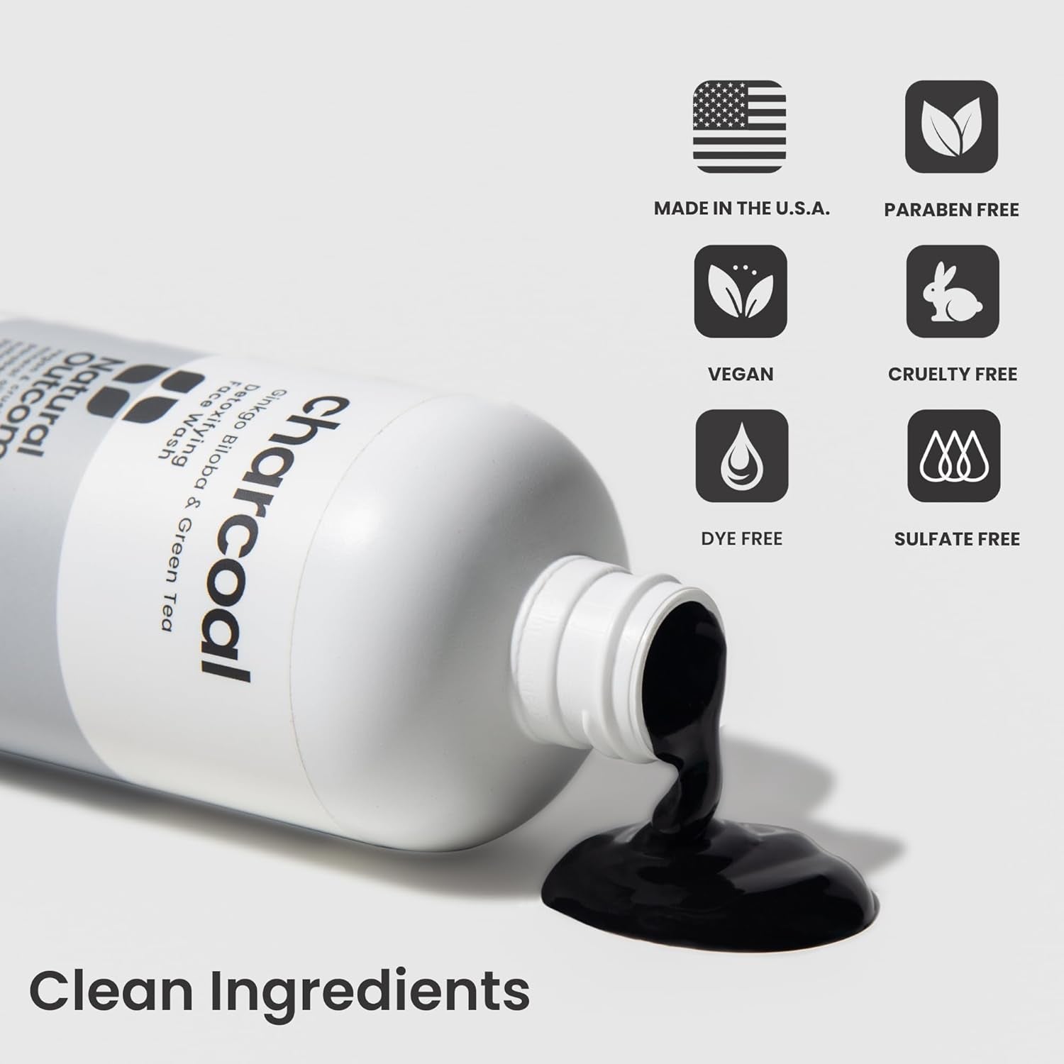 Limpiador facial con carbón activado - 8 fl. oz.